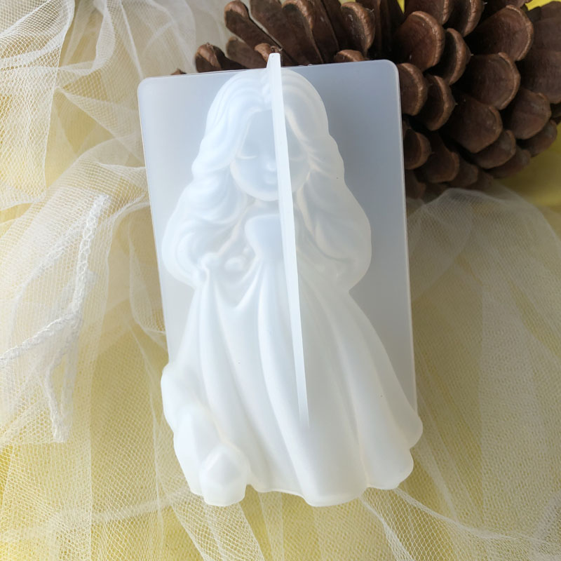 Candle Making Design - 3D Schattige Prinses Siliconen Kaars Schimmel