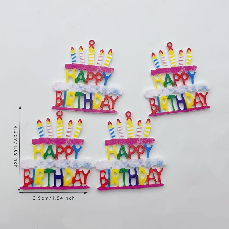 Candle Making Date - 10 stuks kleurrijke Happy Birthday Cake
