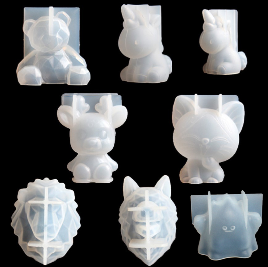 Candle Making Design - Transparante Eenhoorn Siliconen Epoxyhars Mallen Geometrie