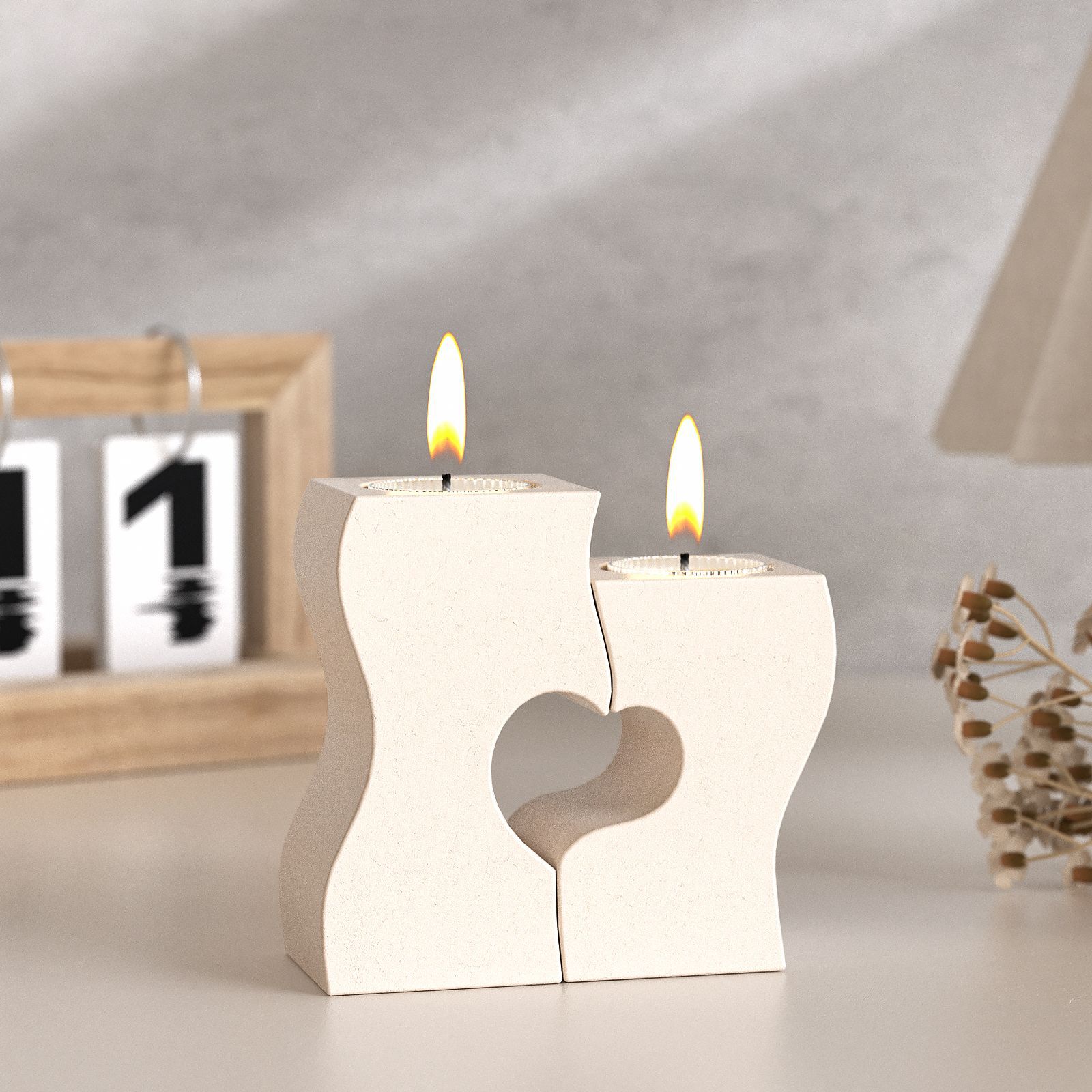 Candle Making Design - S Hart Kandelaar Siliconen Mallen DIY