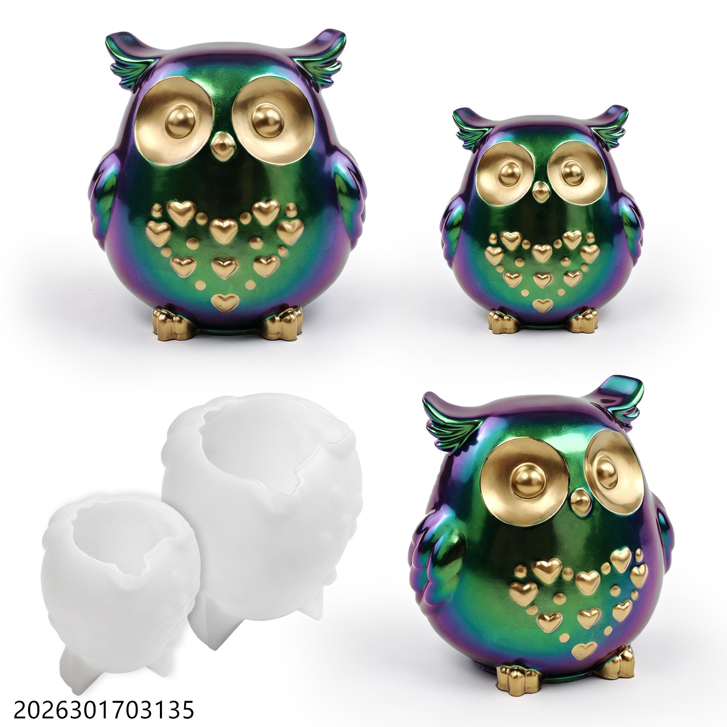 Candle Making Set - Uil siliconen mal 3D vogelvorm set