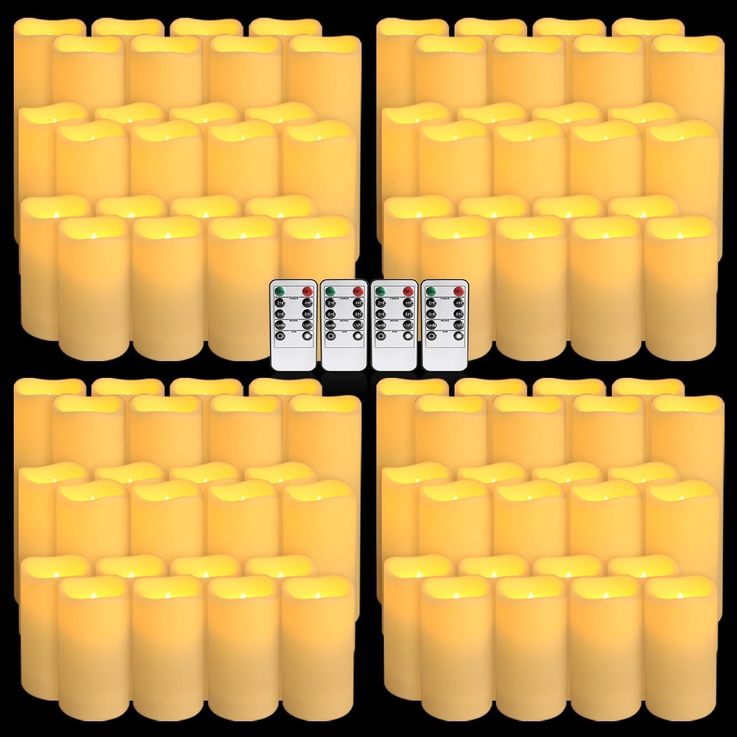 Candle X - Set van 96 waterdichte buitenkaarsen zonder