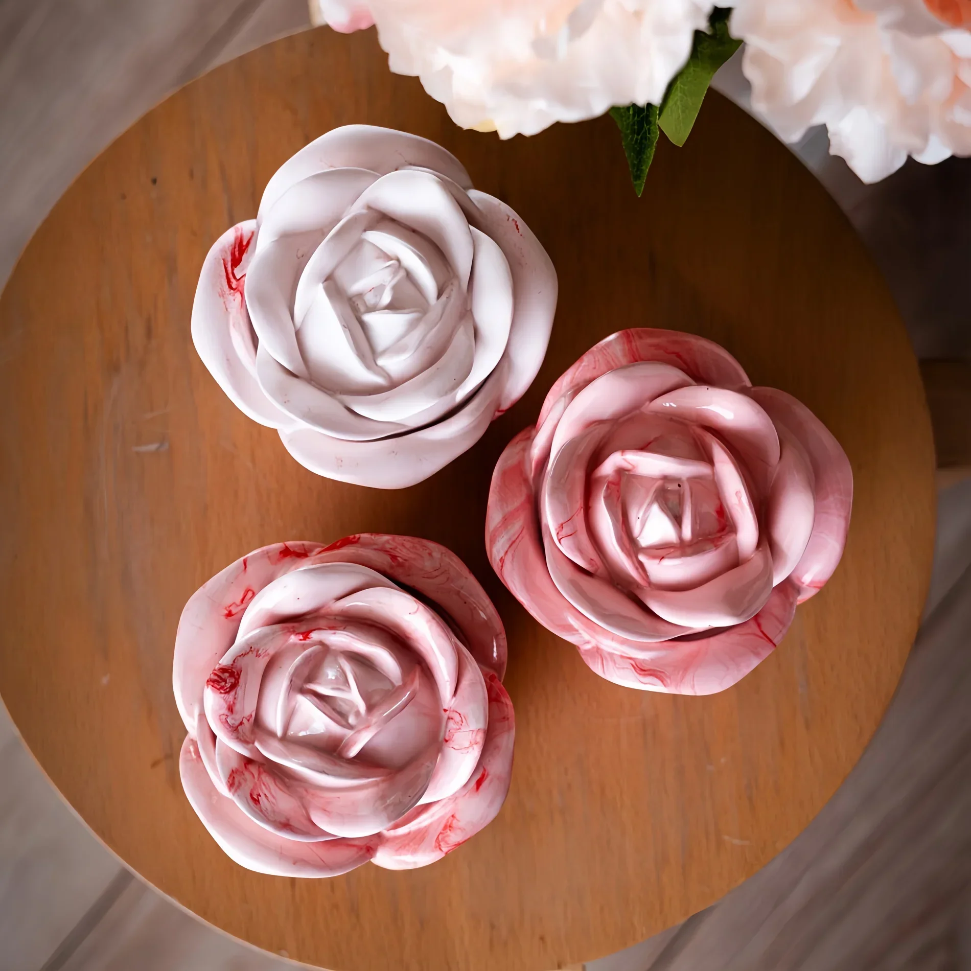 2-delige set roosvormige silic - Candle Making Design recensie en prijs