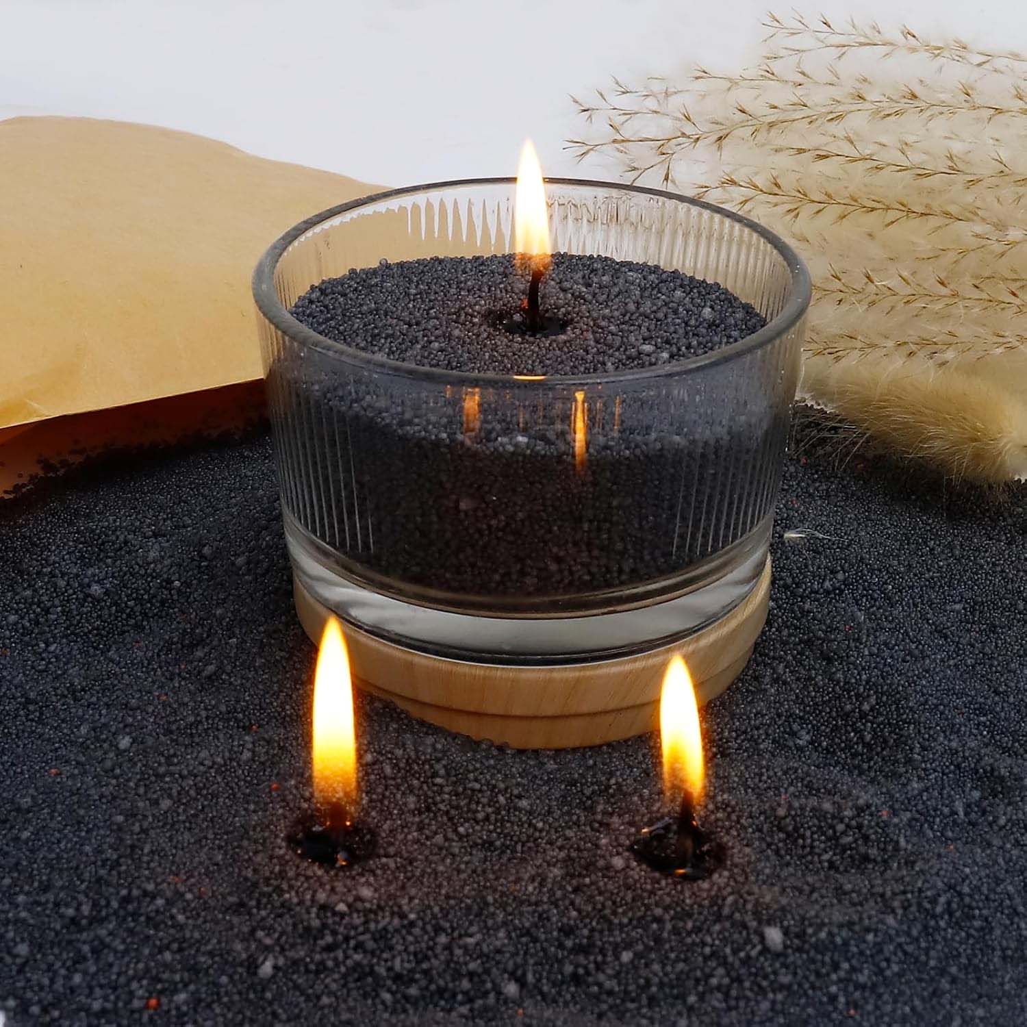 Zwarte kaarszand met lont, 200 - Candle Making Experience recensie en prijs