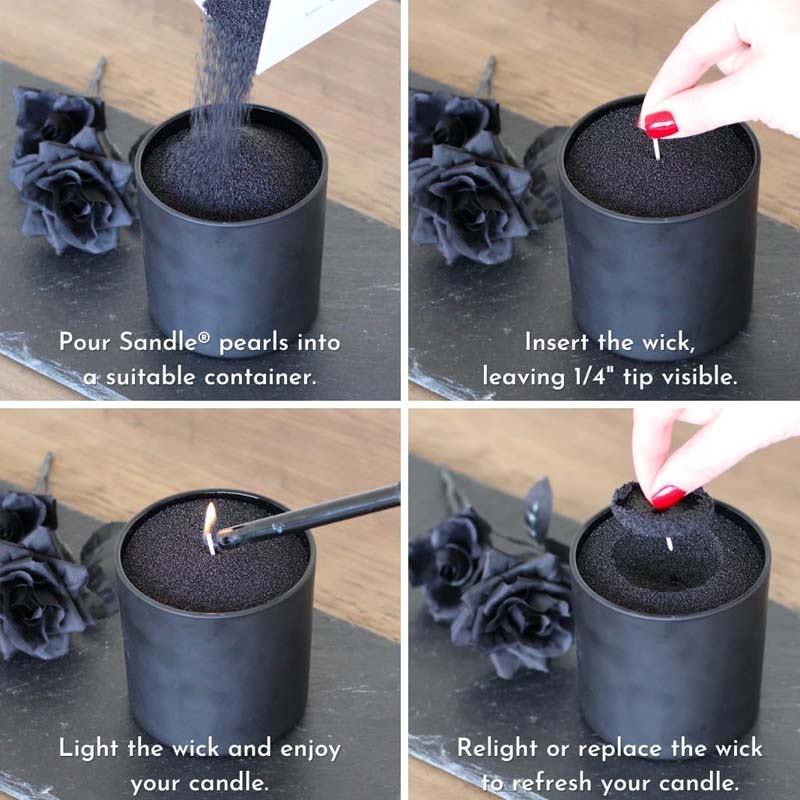 Zwarte kaarszand met lont, 200 - Candle Making Experience recensie en prijs